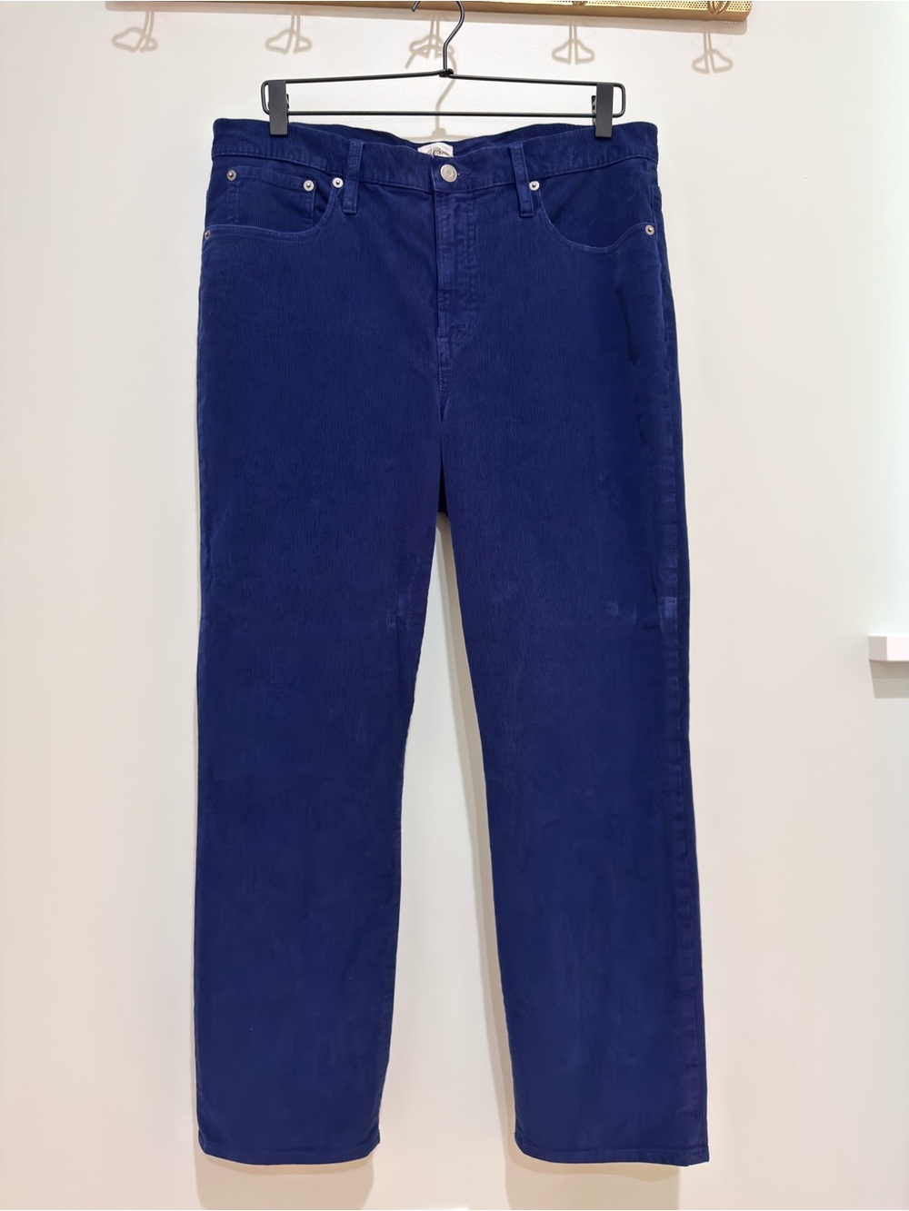J. Crew Women's Navy Vintage Slim Straight Corduroy Pants